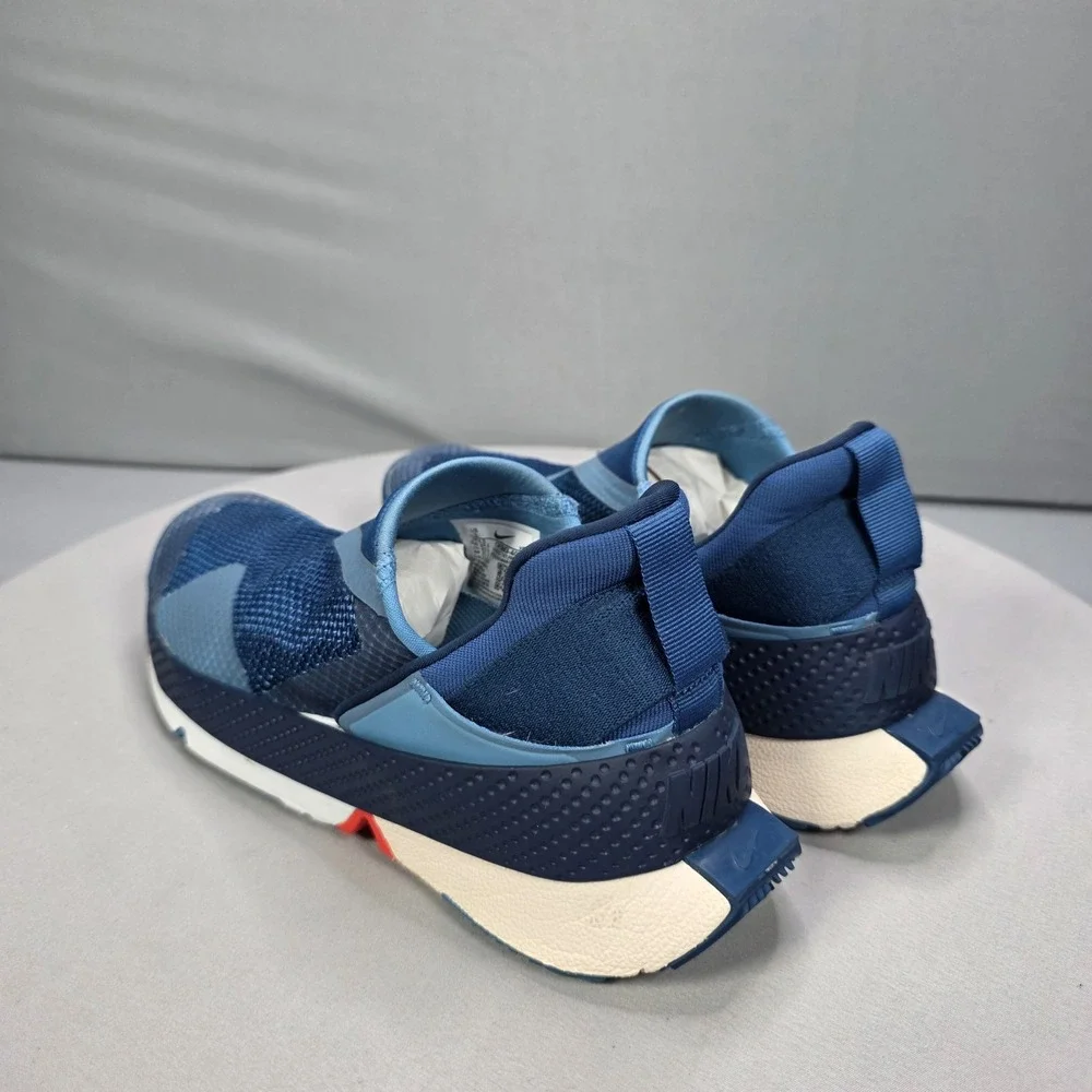 Nike Go FlyEase Mens Size 5 Court Blue Hinged Heel Slip On Shoes Sneakers